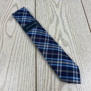 610 - Tommy Hilfiger Tie Blue Plaid 424 TL21100146 Silk Blend $69.50